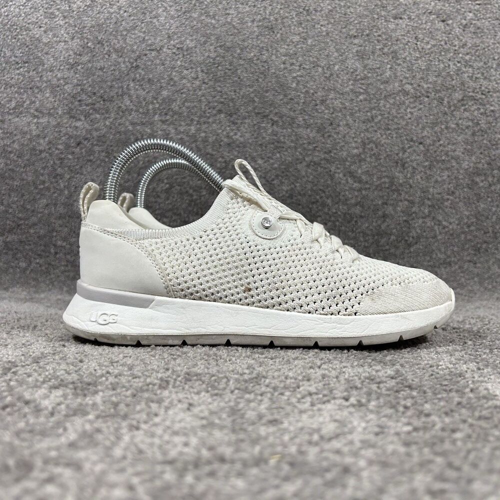 UGG Tay Women’s Size 7 White Knit Fashion Comfort Casual Walking Shoes